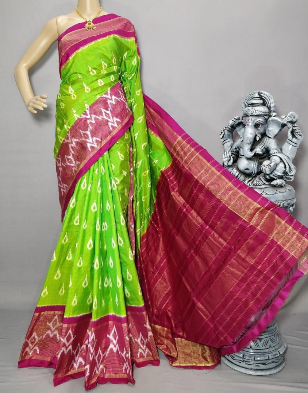 Ikkat Pure Silk Saree