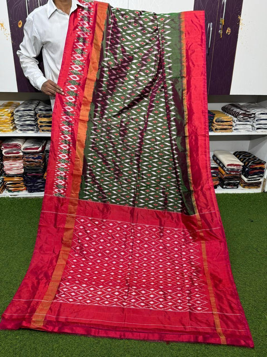 Latest Ikkat Pure Silk Saree