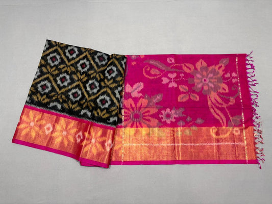 Pure Ikkat Siko Saree