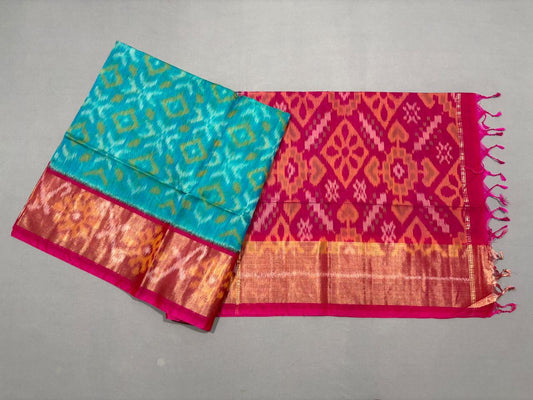 Pure Ikkat Siko Saree