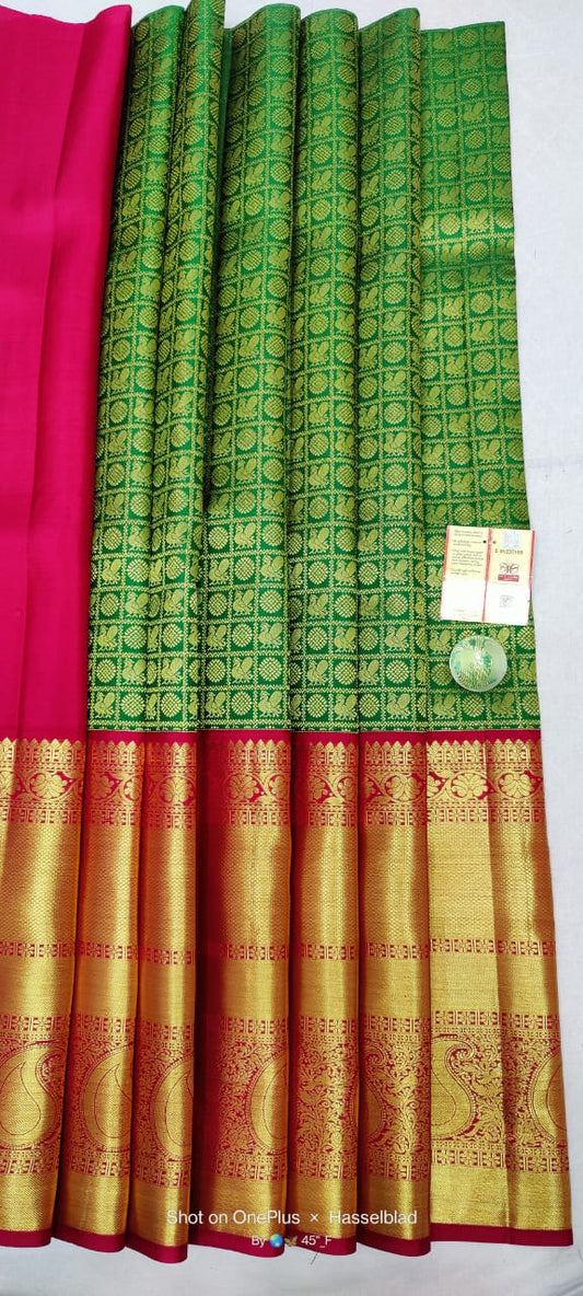 Kanchipuram Pure Silk Free Size Lehenga