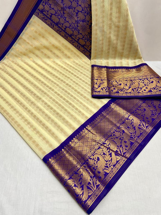 Chanderi Kuppadam Kanchi Border Saree