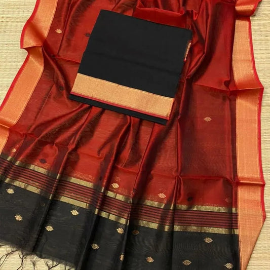 Maheshwari Handloom Traditional 2 piece Dress Material.