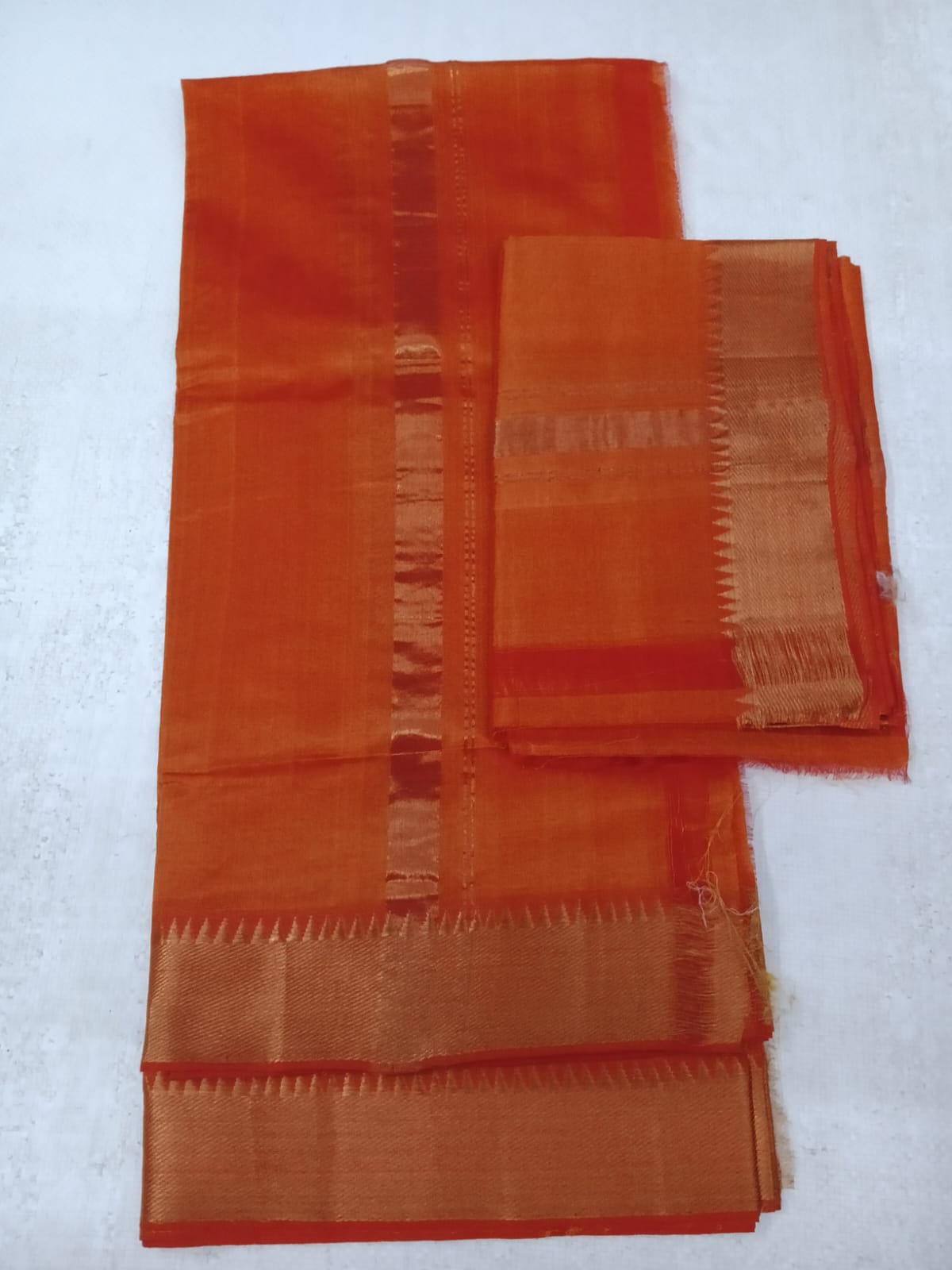 Hand Woven Men's Silk Cotton Pancha Kanduva Set