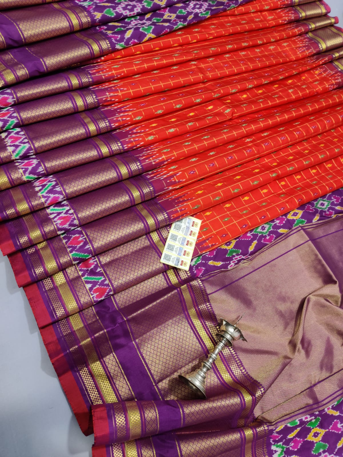 Double Ikkat Pure Silk Saree