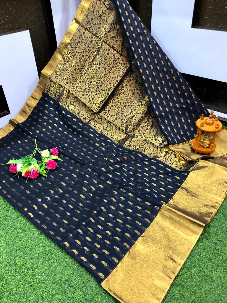 Chanderi Allover Butta Saree