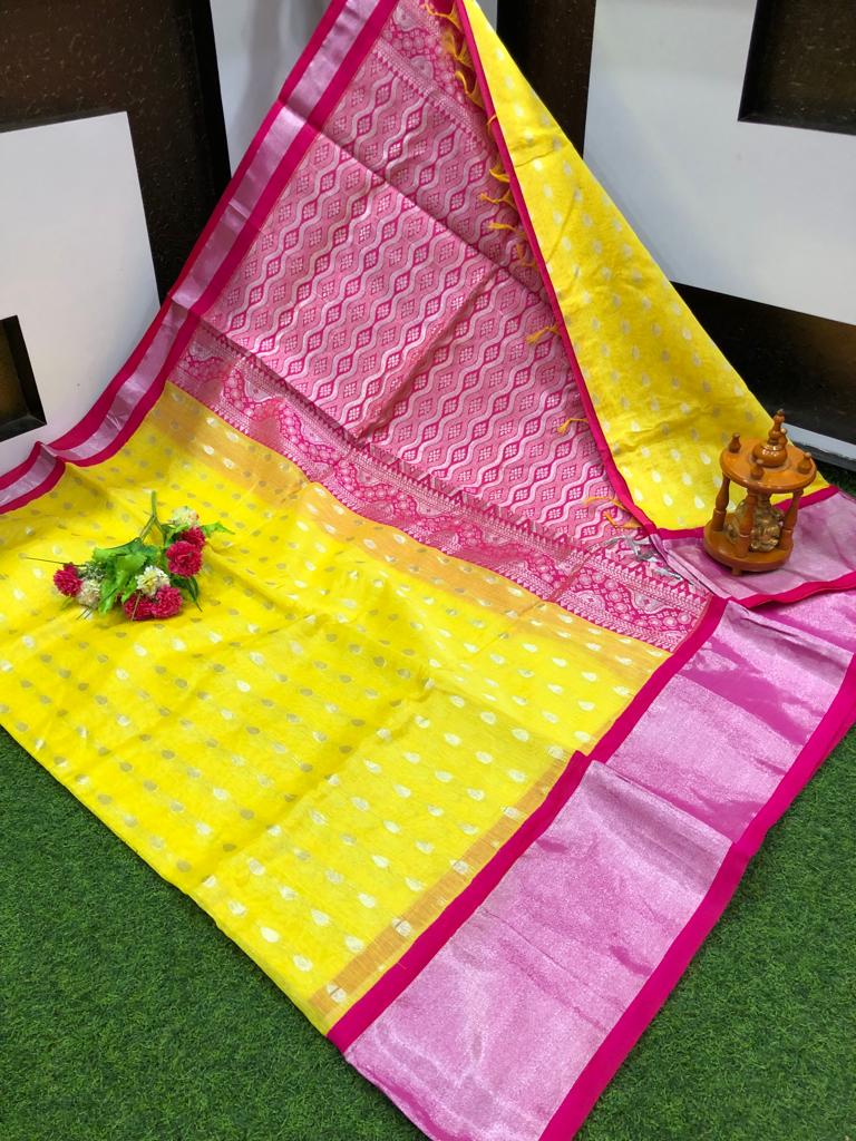 Chanderi Allover Butta Saree