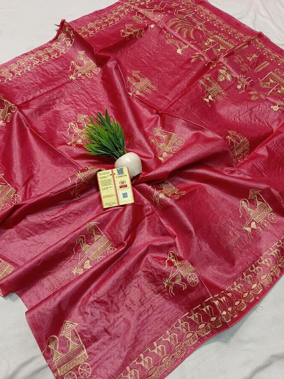 Pure Tusser Saree