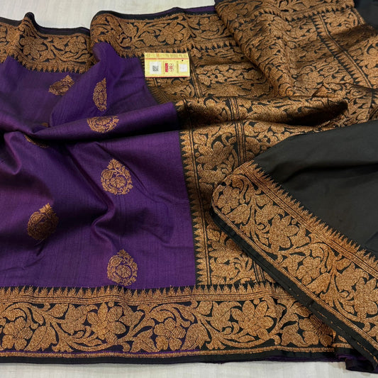 Handwoven Pure Natural Tussar Silk Saree