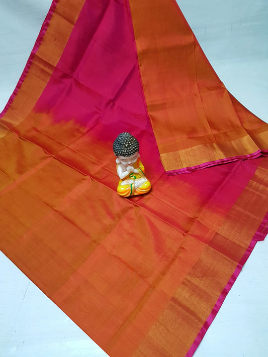 Uppada Pure Silk Plain Handloom Saree