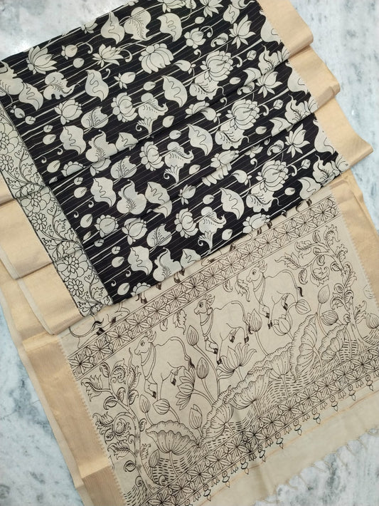 Kalamkari Bangalore Silk Saree