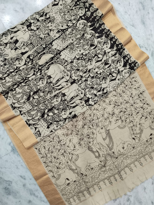 Kalamkari Bangalore Silk Saree