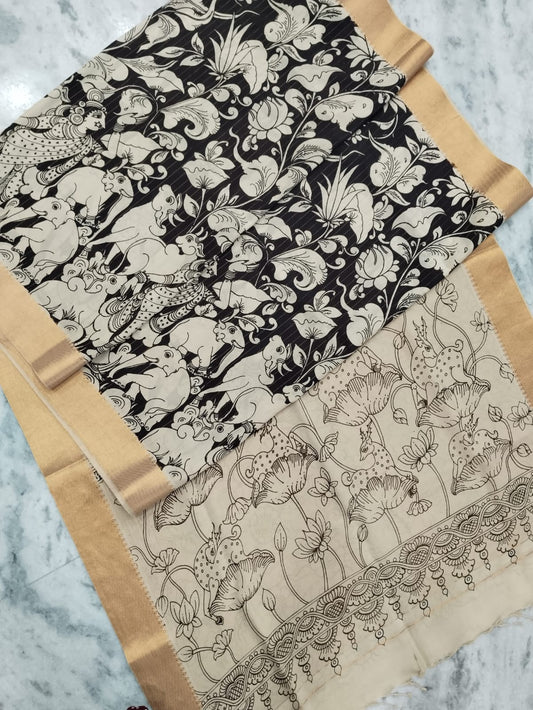 Kalamkari Bangalore Silk Saree