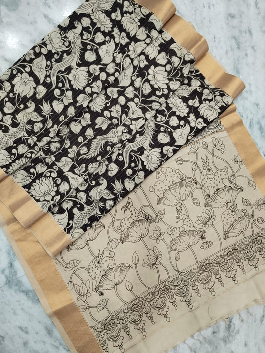 Kalamkari Bangalore Silk Saree