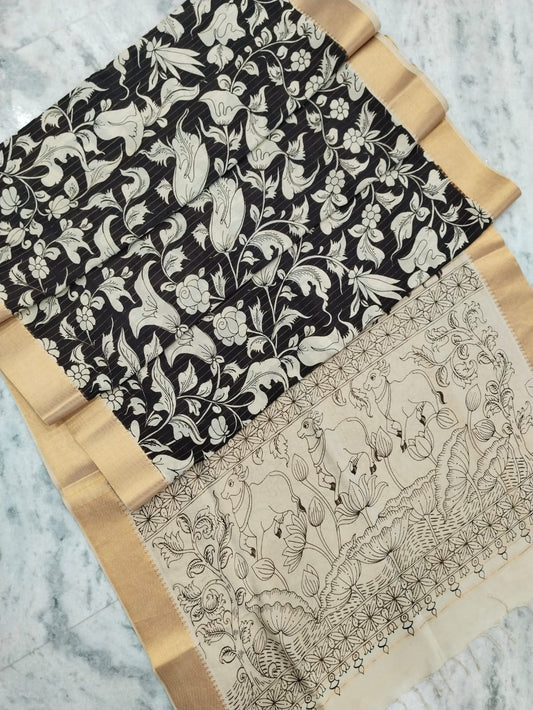 Kalamkari Bangalore Silk Saree