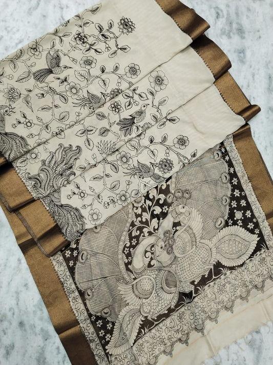 Kalamkari Bangalore Silk Saree