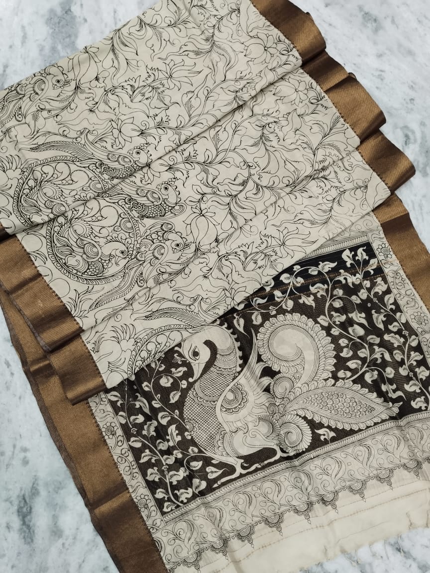 Kalamkari Bangalore Silk Saree