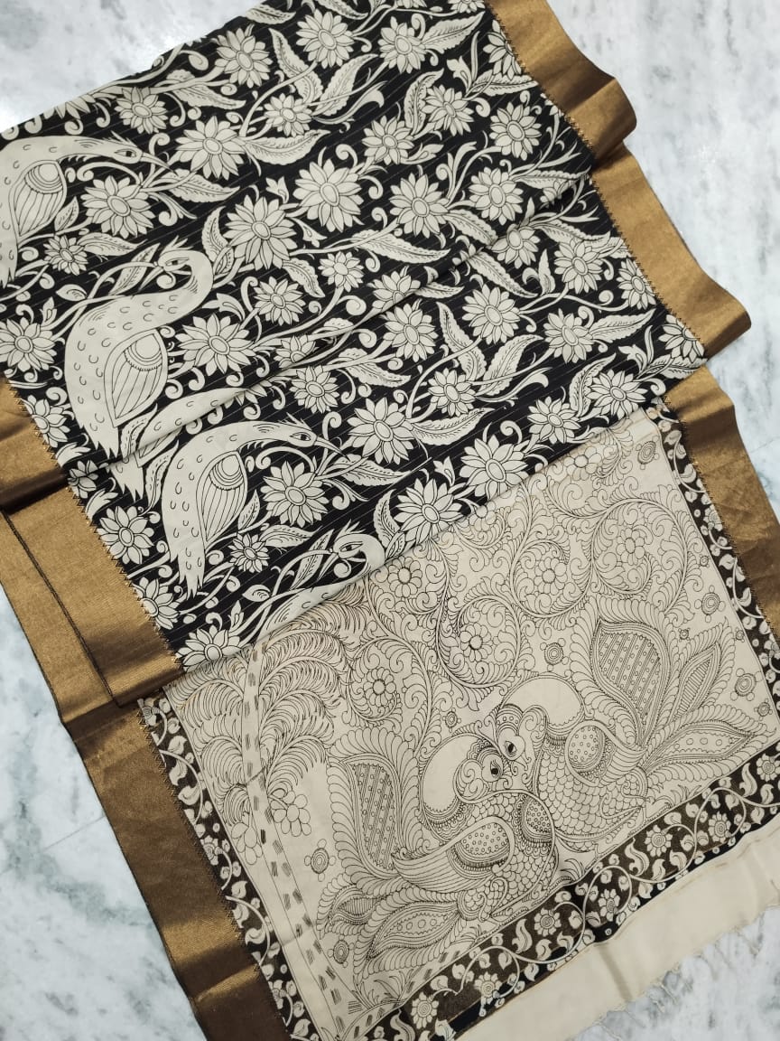 Kalamkari Bangalore Silk Saree