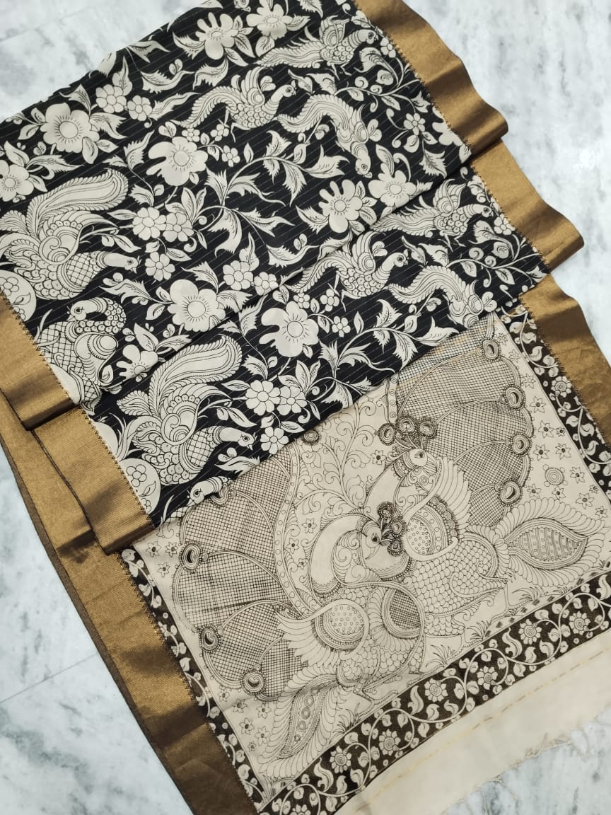 Kalamkari Bangalore Silk Saree