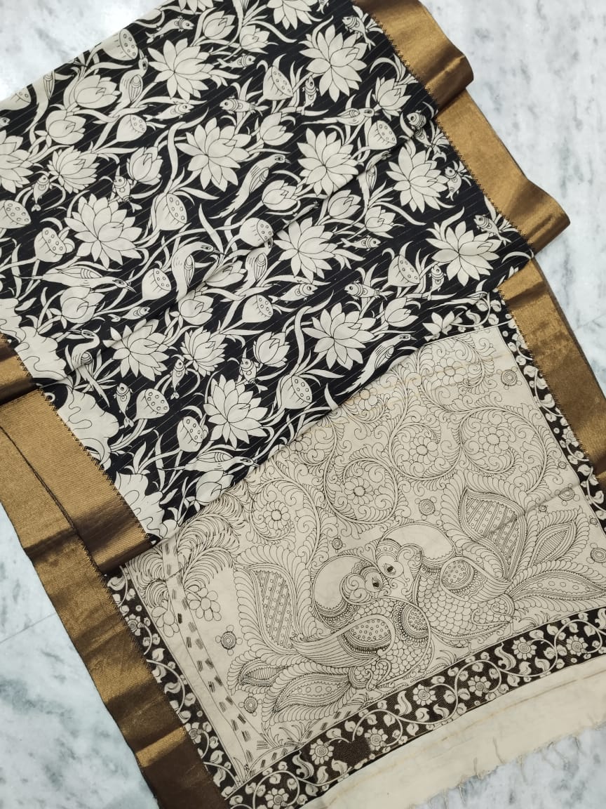 Kalamkari Bangalore Silk Saree