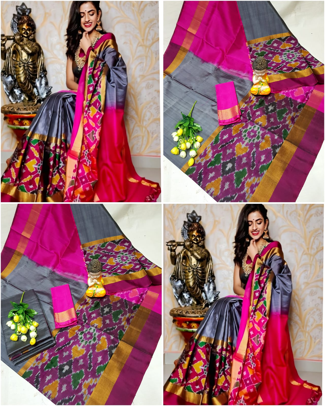 Pure Uppada Pochampally Big Border Saree