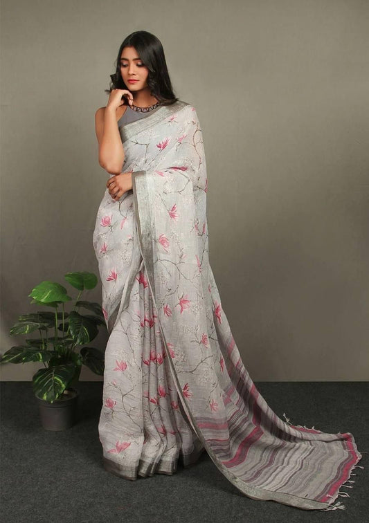 Pure Linen by Linen Saree