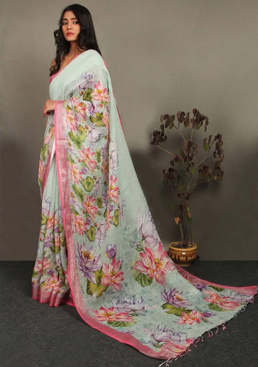 Pure Linen by Linen Saree