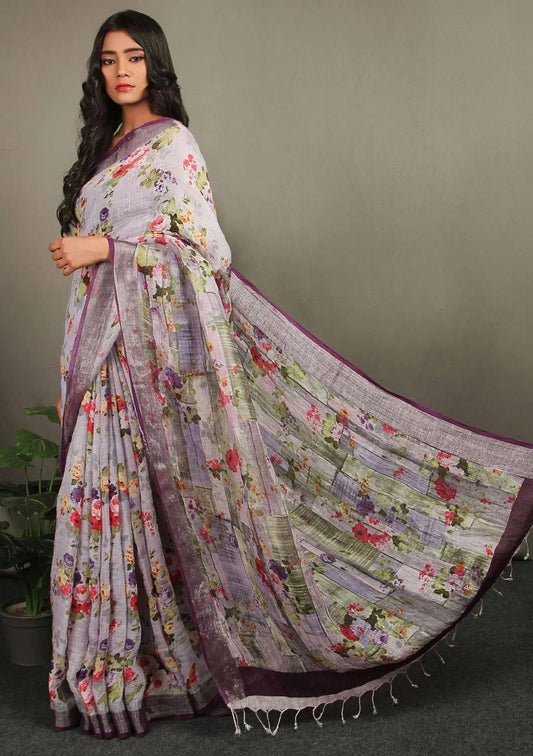 Pure Linen by Linen Saree