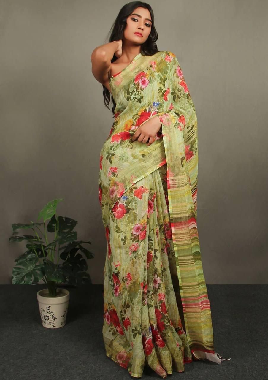 Pure Linen by Linen Saree