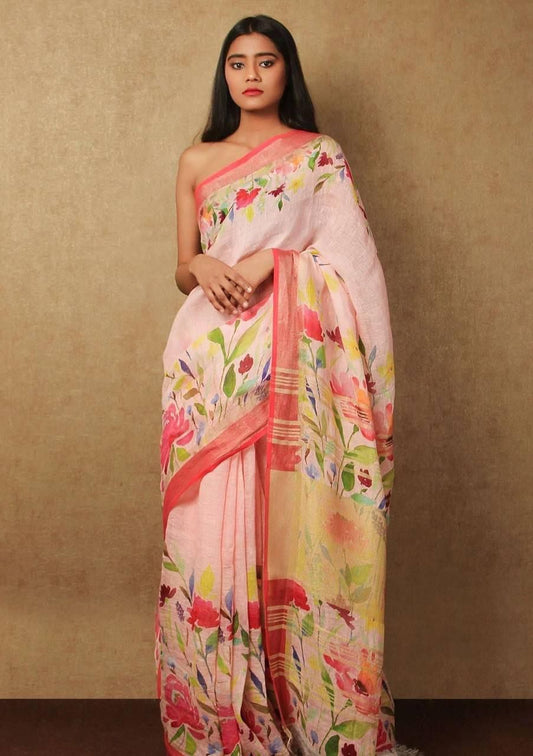 Pure Linen by Linen Saree