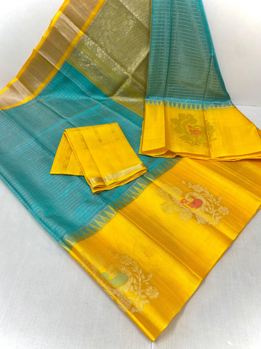 Tissue By Silk Pure Kuppadan Kanchi Border Saree