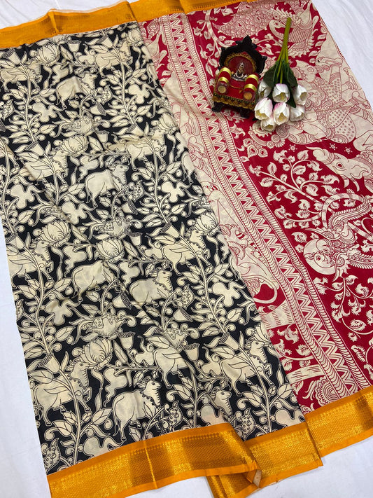 Kalamkari Silk Saree