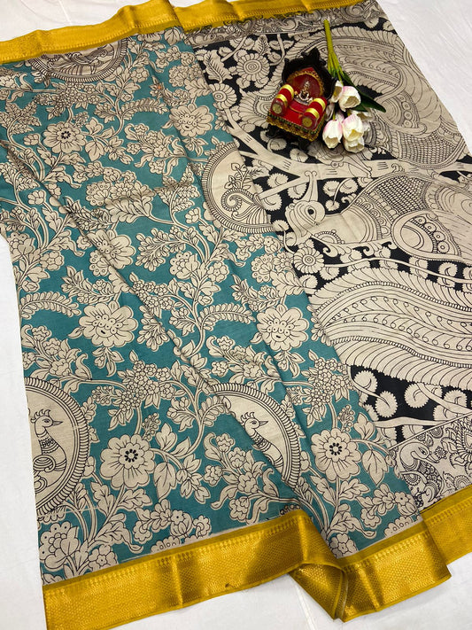 Kalamkari Silk Saree