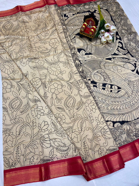 Kalamkari Silk Saree