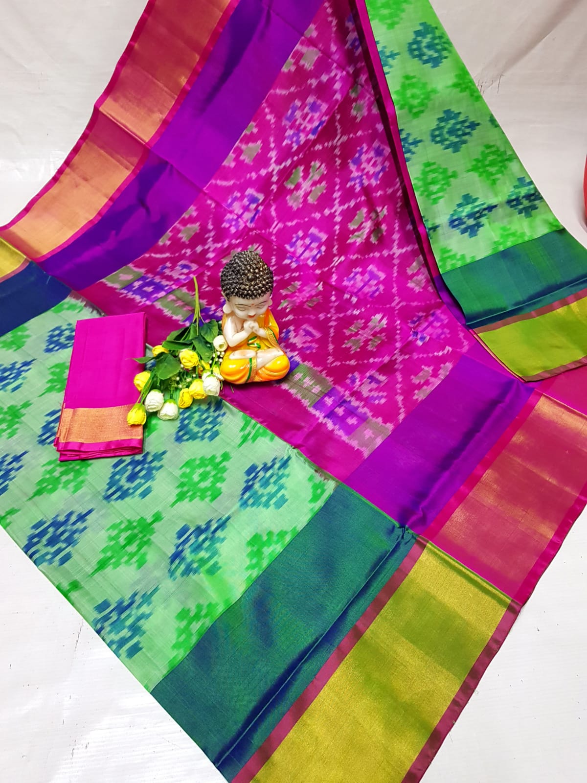 Pure Uppada Pattu Full Pochampally Design Saree