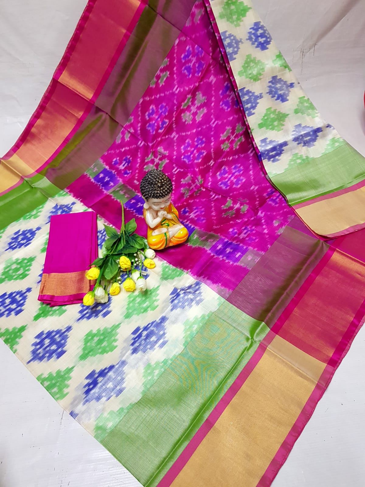 Pure Uppada Pattu Full Pochampally Design Saree