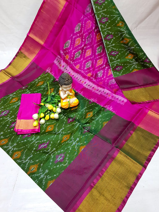 Pure Uppada Pattu Full Pochampally Design Saree