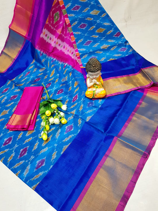 Pure Uppada Pattu Full Pochampally Design Saree