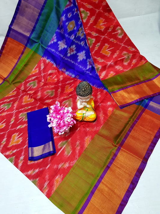 Pure Uppada Pattu Full Pochampally Design Saree