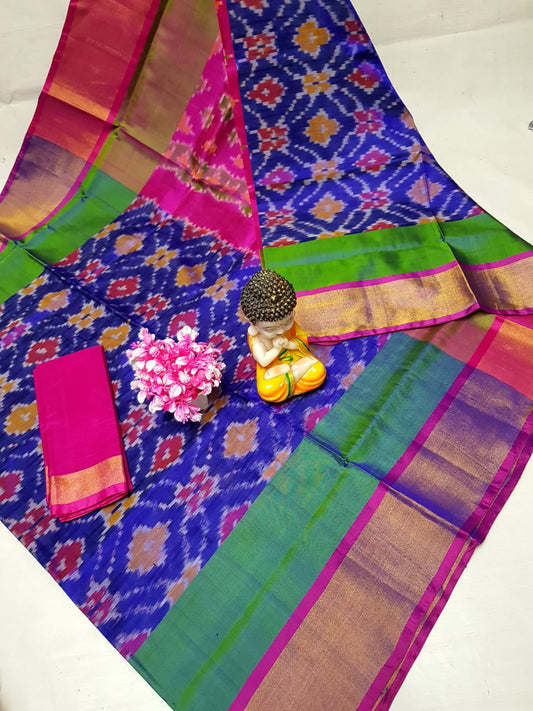 Pure Uppada Pattu Full Pochampally Design Saree