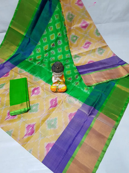 Pure Uppada Pattu Full Pochampally Design Saree