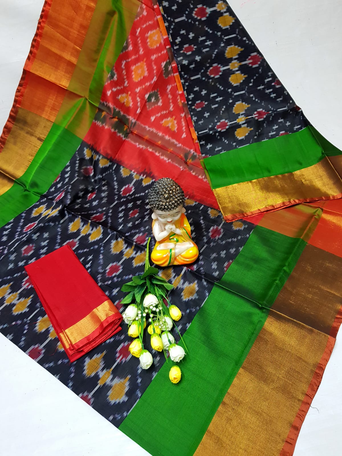 Pure Uppada Pattu Full Pochampally Design Saree