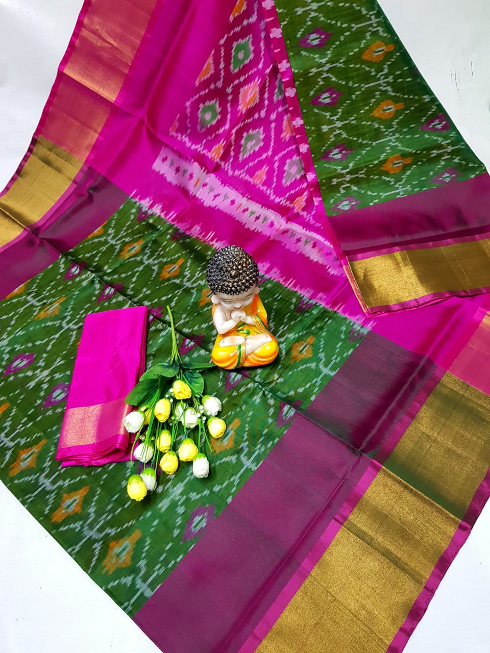 Pure Uppada Pattu Full Pochampally Design Saree