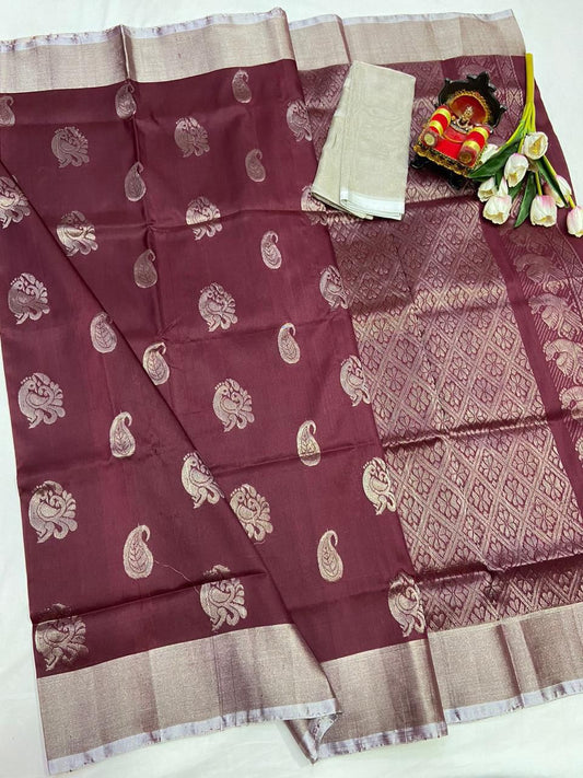 Uppada Silver Butta Saree