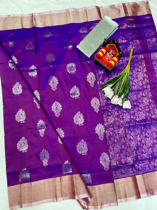 Uppada Silver Butta Saree