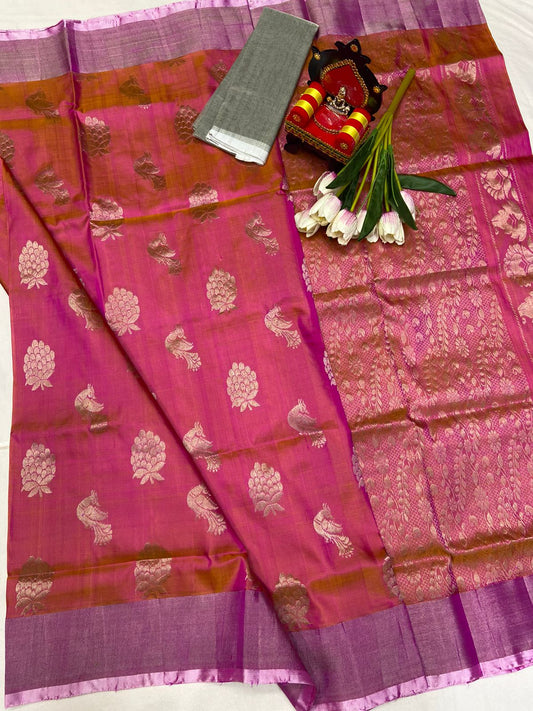 Uppada Silver Butta Saree