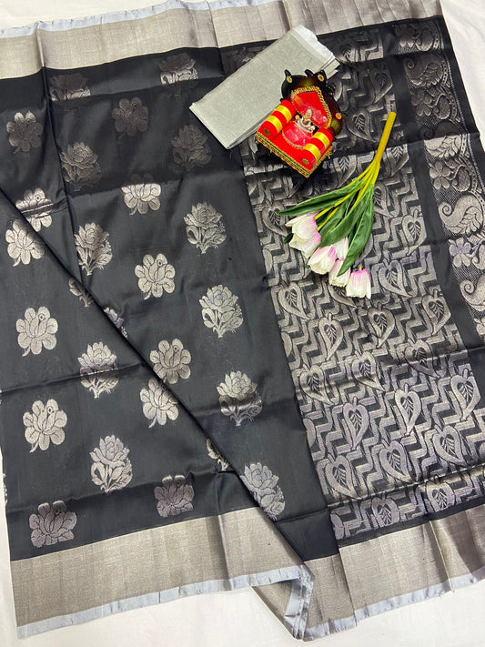 Uppada Silver Butta Saree