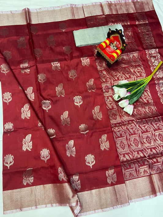 Uppada Silver Butta Saree