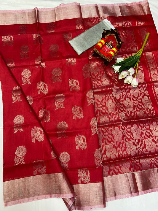 Uppada Silver Butta Saree