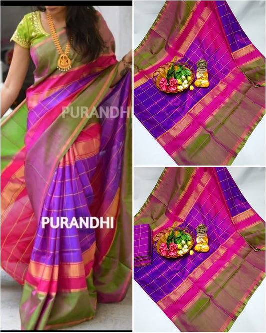 Pure Uppada Checks Saree